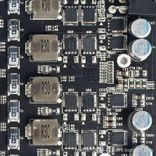 Double-layered PCB Panel with Black Solder Mask and ±0.13 Hole Tolerance